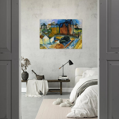THE BEACH AT HAVRE 1910 - Raoul Dufy Brushed Aluminum Print - 70x100 cm / 28x40 inches | Raoul Dufy Aluminum Print | Raoul Dufy Prints