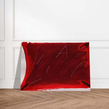 NEGRE I ROIG V A DAMUNT VERMELL 1976 - Antoni Tapies Brushed Aluminum Print - 70x100 cm / 28x40 inches | Antoni Tapies Aluminum Print | Antoni Tapies Prints