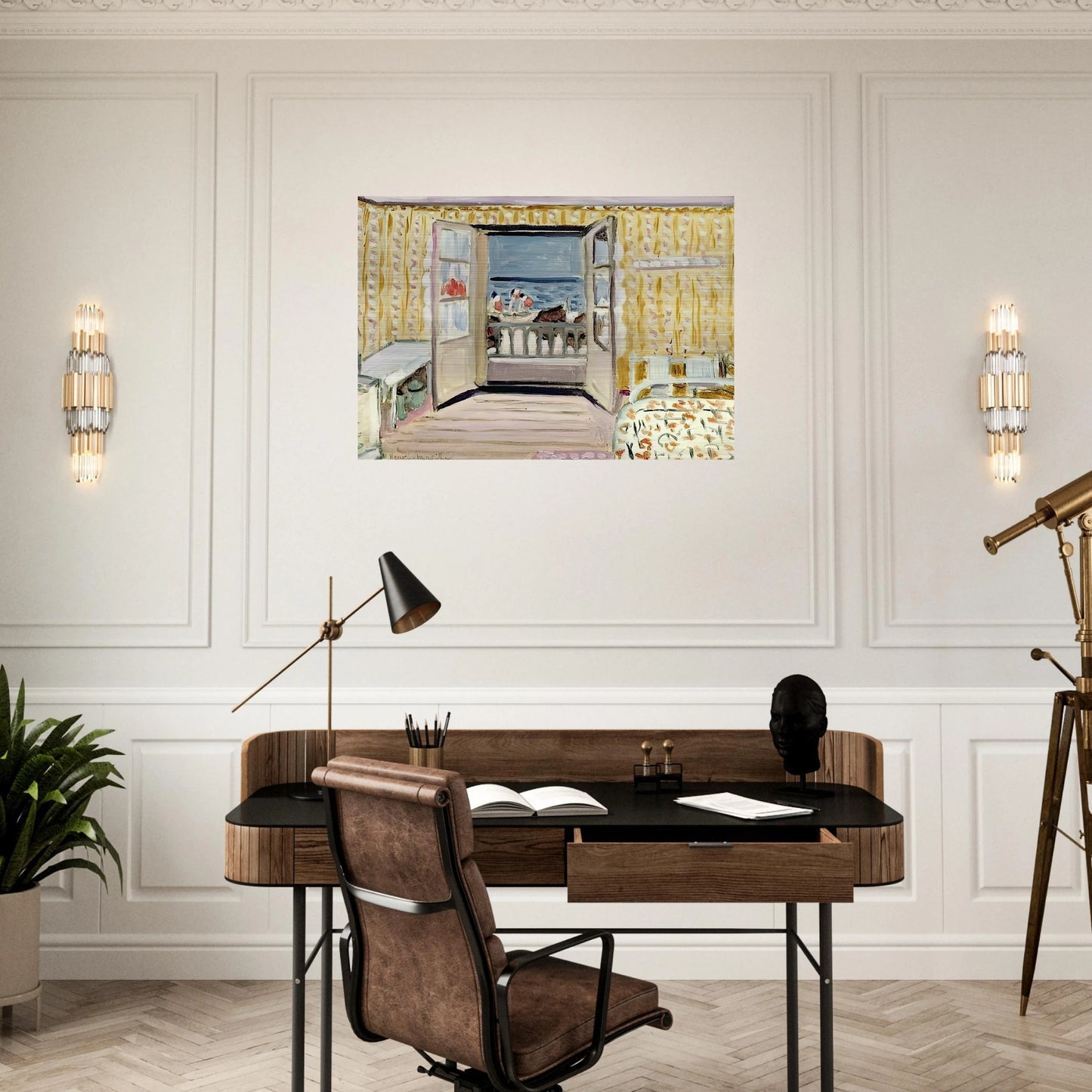 INTERIOR JULY 14TH ETRETAT 1920 - Henri Matisse Brushed Aluminum Print - 70x100 cm / 28x40 inches | Henri Matisse Aluminum Print | Henri Matisse Prints