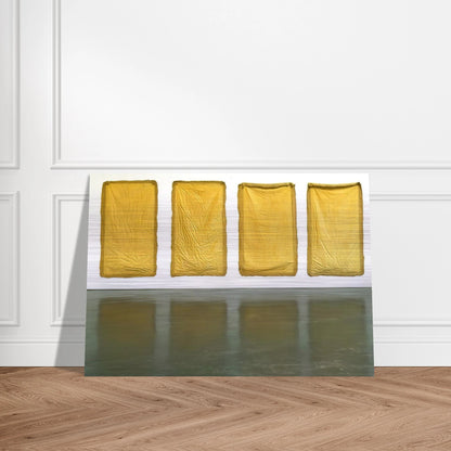 AUGHT 1968 - Eva Hesse Brushed Aluminum Print - 70x100 cm / 28x40 inches | Eva Hesse Aluminum Print | Eva Hesse Prints