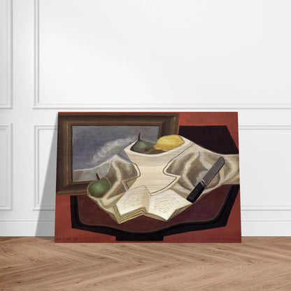 THE TABLE IN FRONT OF THE PICTURE 1926 - Juan Gris Brushed Aluminum Print - 70x100 cm / 28x40 inches | Juan Gris Aluminum Print | Juan Gris Prints