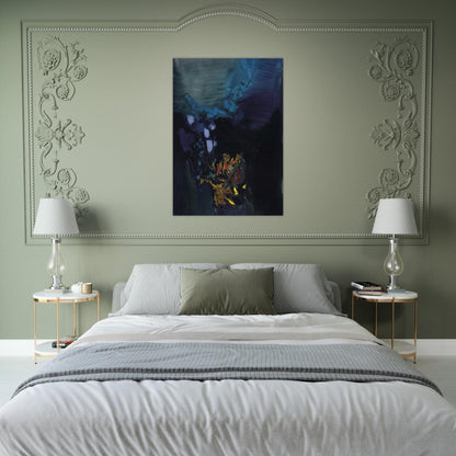 Vallée de Gorbio - Abstract Art - S. H. Raza Brushed Aluminum Print - 70x100 cm / 28x40 inches | S. H. Raza Aluminum Print | S. H. Raza Prints