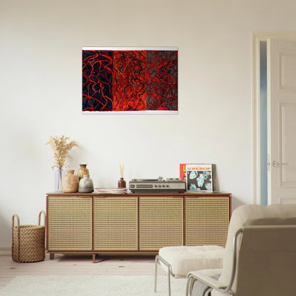 Nevisian Triptych - 2008 - Brice Marden Brushed Aluminum Print - 70x100 cm / 28x40 inches | Brice Marden Aluminum Print | Brice Marden Prints