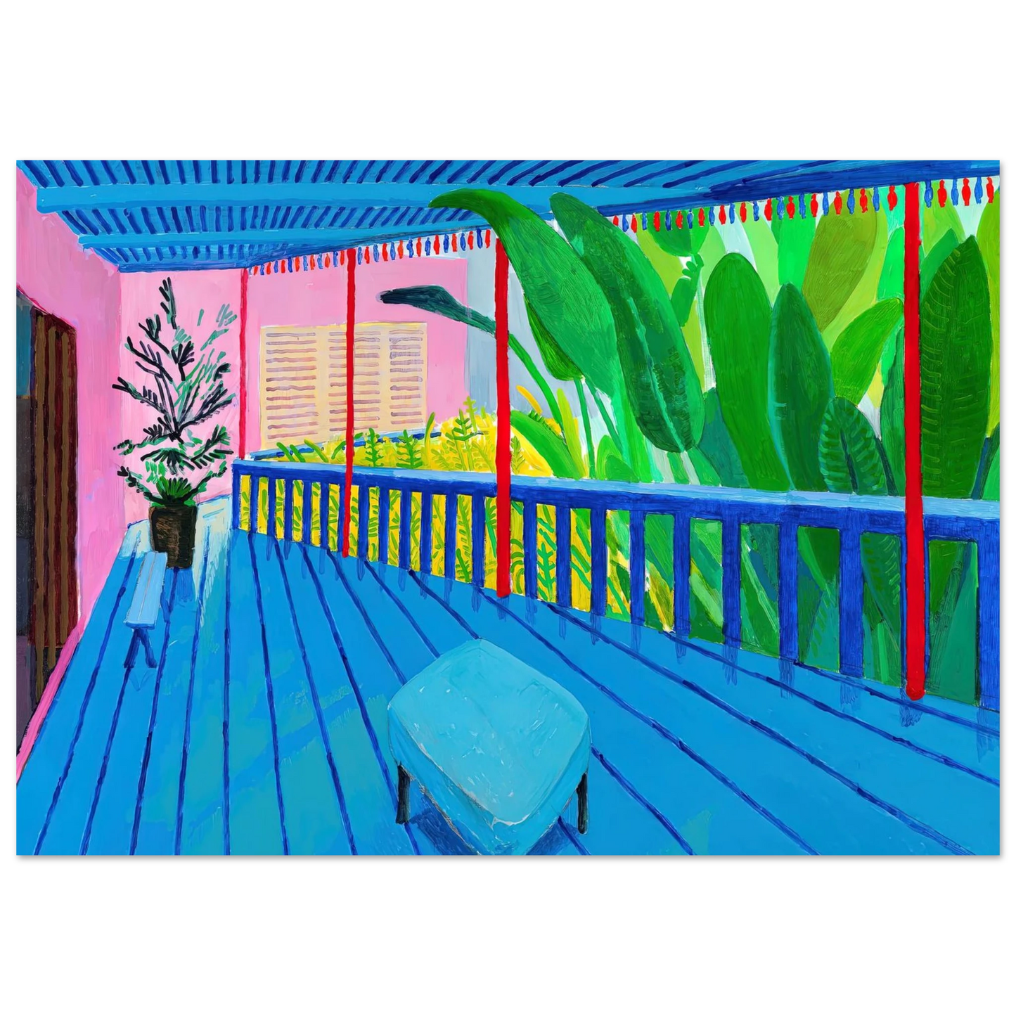 David Hockney - David Hockney Wall art - 70x70 cm / 28x28 inches - Fine Art Poster-canvas - -