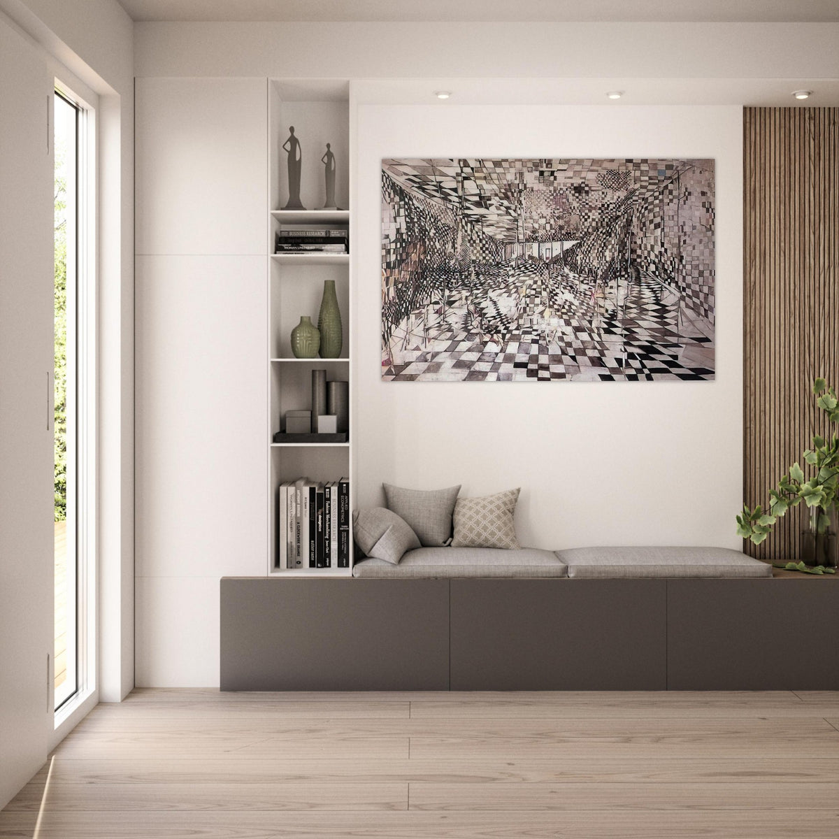 Enigma - 1947 - Maria Helena Vieira da Silva Art Prints - 100x150 cm / 40x60″ inches | Maria Helena Vieira da Silva Poster | Maria Helena Vieira da Silva Prints