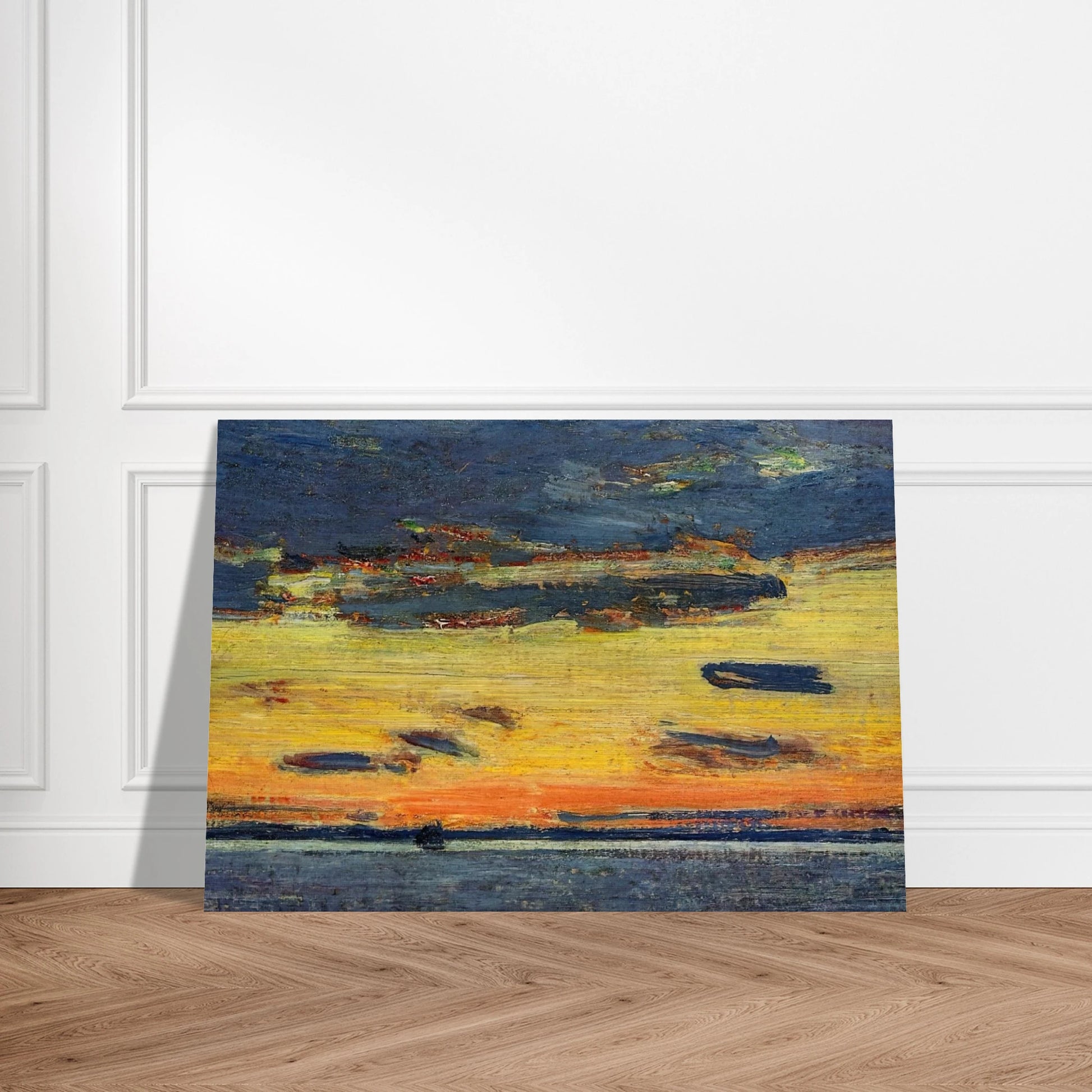 Sunset on the Sea - Childe Hassam Brushed Aluminum Print - 70x100 cm / 28x40 inches | Childe Hassam Aluminum Print | Childe Hassam Prints