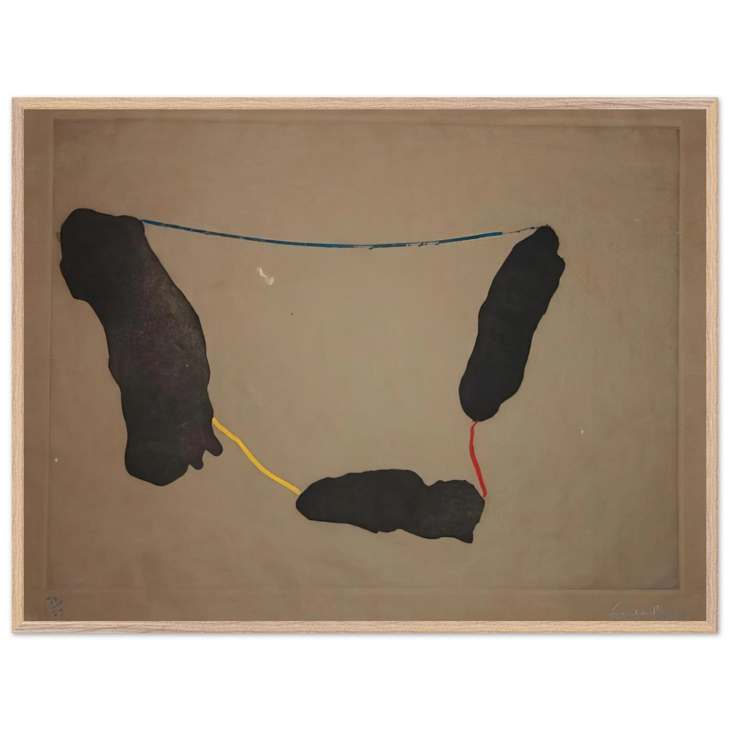 Helen Frankenthaler - Connected By Joy - 1973 Wall art - 45x60 cm / 18x24 inches - Premium Wooden Framed Poster With Fine Art Paper-canvas - White frame