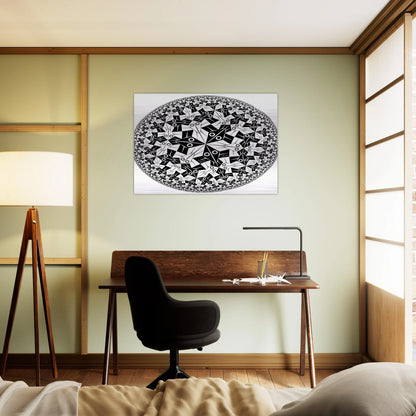 CIRCLE LIMIT I - MC Escher Brushed Aluminum Print - 70x100 cm / 28x40 inches | MC Escher Aluminum Print | MC Escher Prints