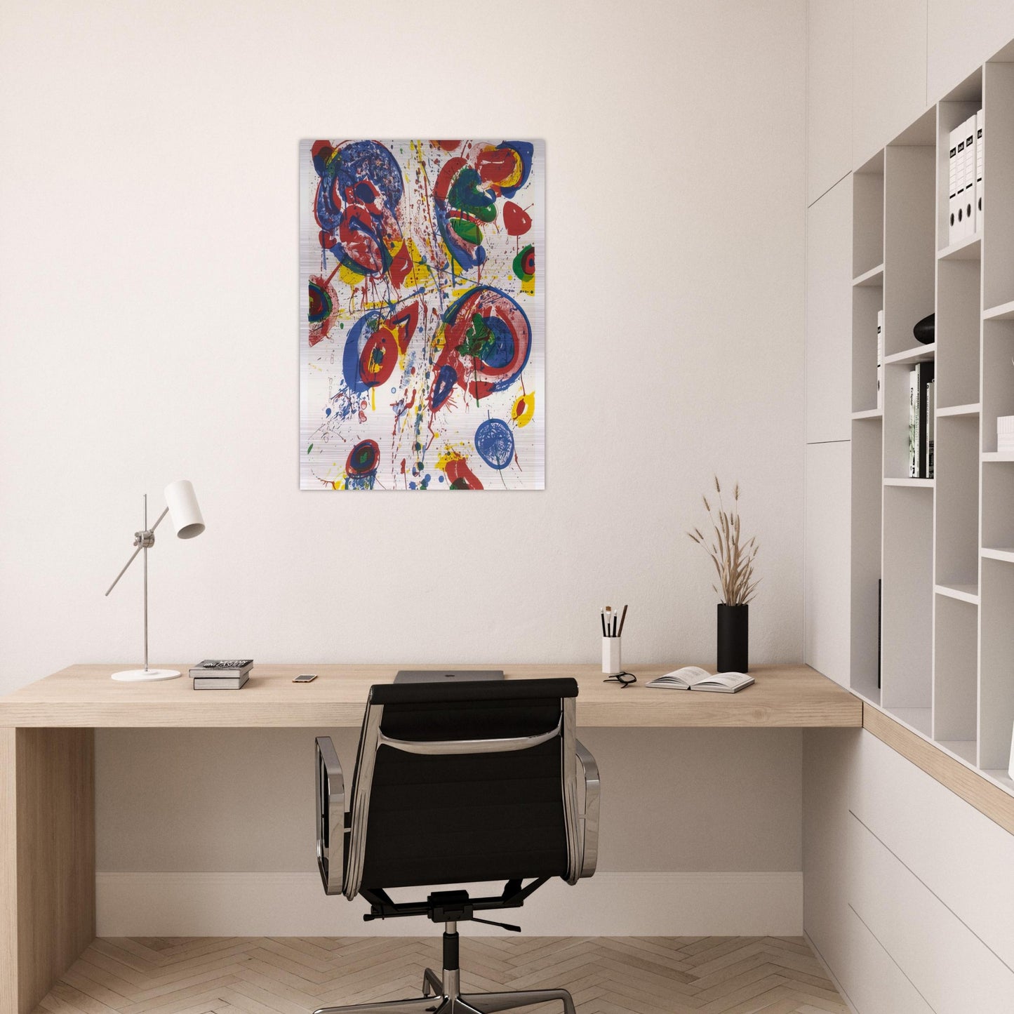 Bright Nothing - Sam Francis Brushed Aluminum Print - 70x100 cm / 28x40 inches | Sam Francis Aluminum Print | Sam Francis Prints