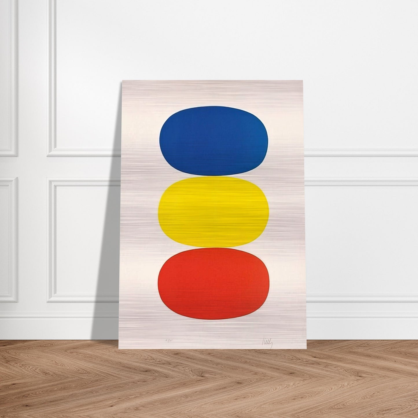 Blue and Yellow and Red-Orange - Ellsworth Kelly Brushed Aluminum Print - 70x100 cm / 28x40 inches | Ellsworth Kelly Aluminum Print | Ellsworth Kelly Prints