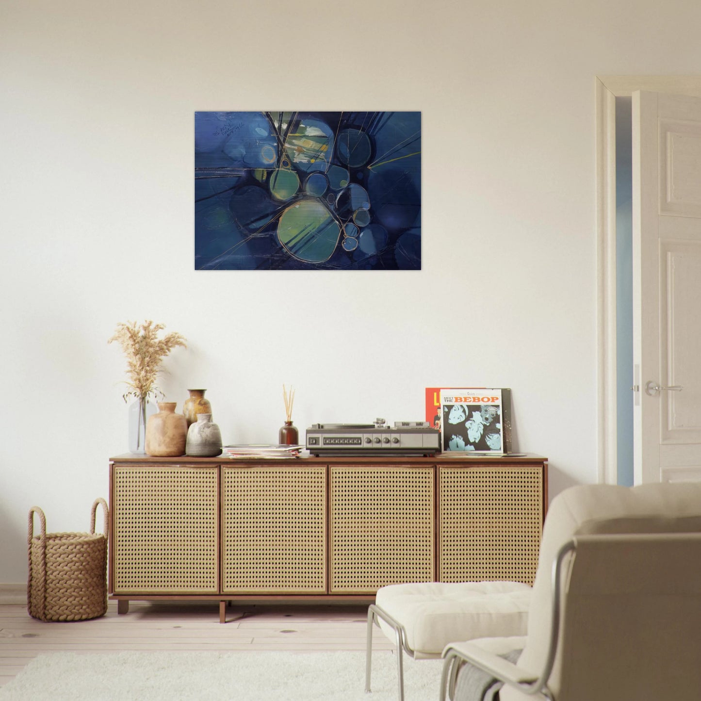 Green Abstract - 1966 - Gebre Kristos Desta Brushed Aluminum Print - 70x100 cm / 28x40 inches | Gebre Kristos Desta Aluminum Print | Gebre Kristos Desta Prints