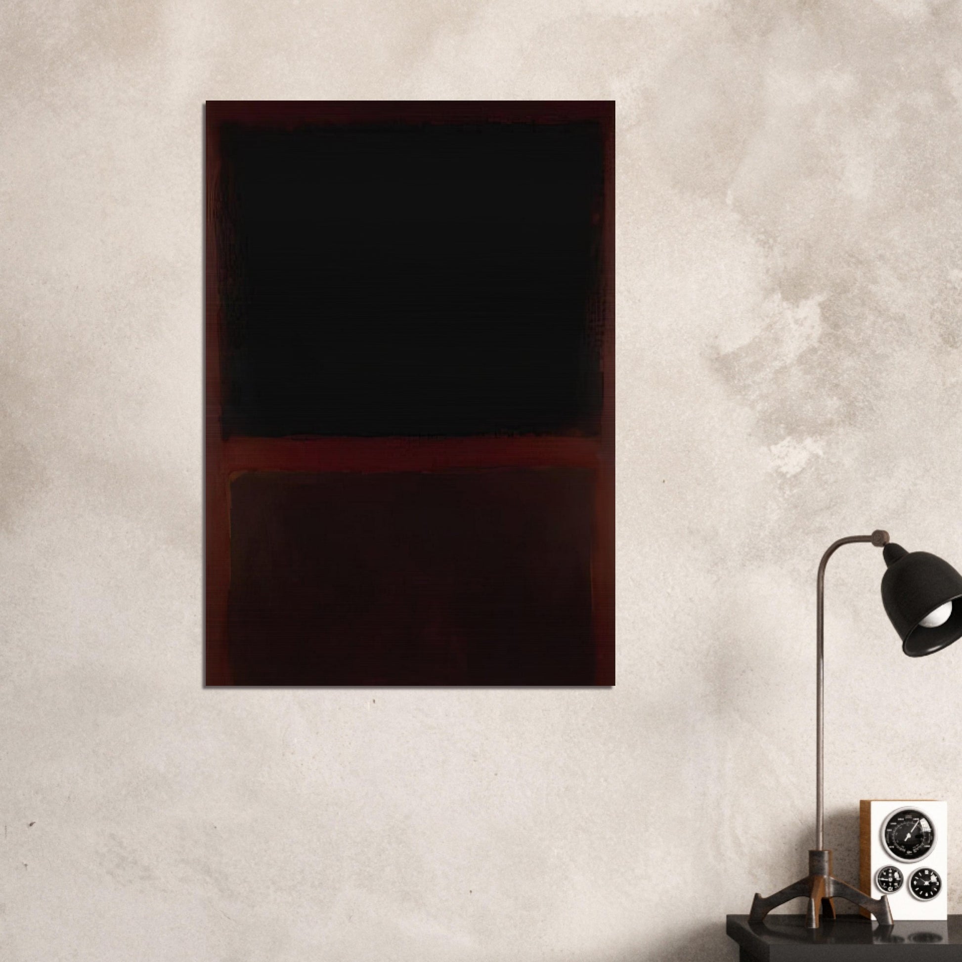 Black on Dark Sienna on Purple - 1960 - Mark Rothko Brushed Aluminum Print - 70x100 cm / 28x40 inches | Mark Rothko Aluminum Print | Mark Rothko Prints