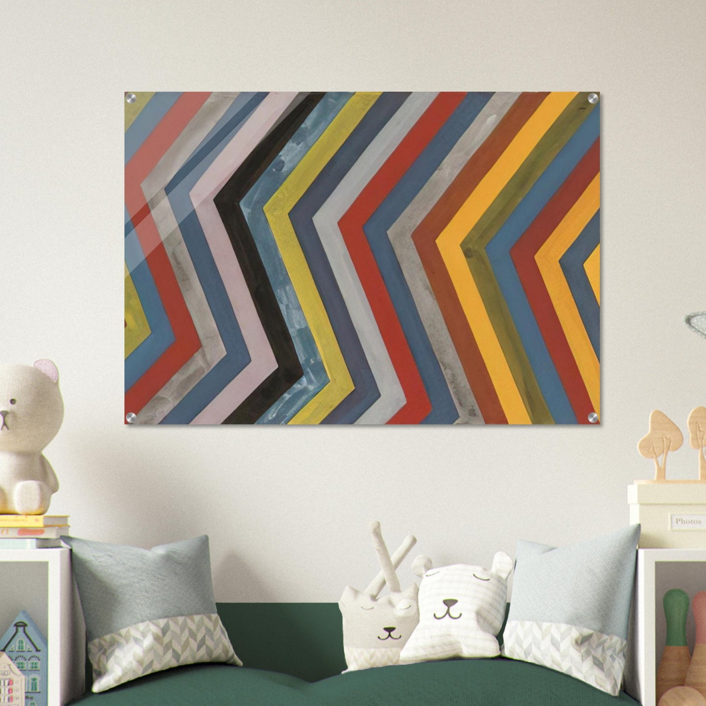 Irregular Bands with Colors Superimposed - Sol LeWitt Acrylic Print - 70x100 cm / 28x40″ inches | Sol LeWitt Wall Art | Sol LeWitt Prints