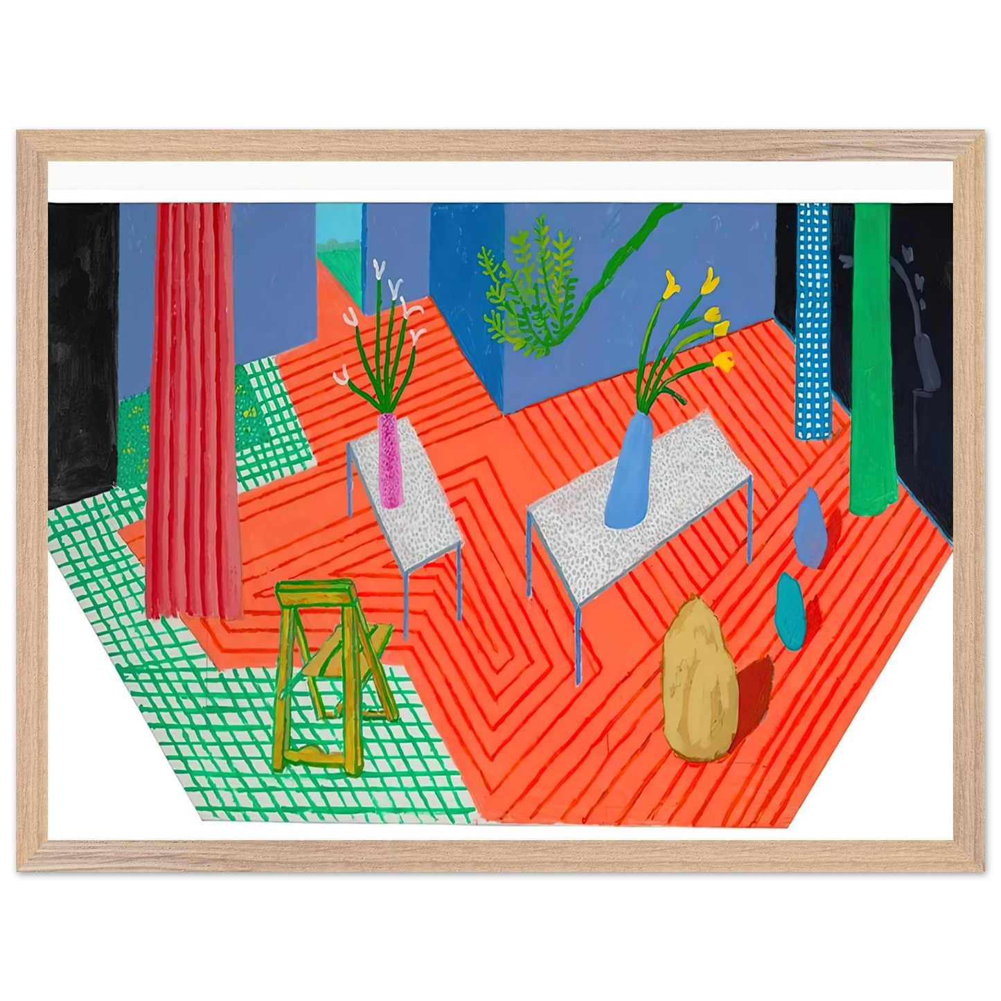 David Hockney - David Hockney Wall art - 20x25 cm / 8x10 inches - Premium Wooden Framed Poster With Fine Art Paper-canvas - Black frame