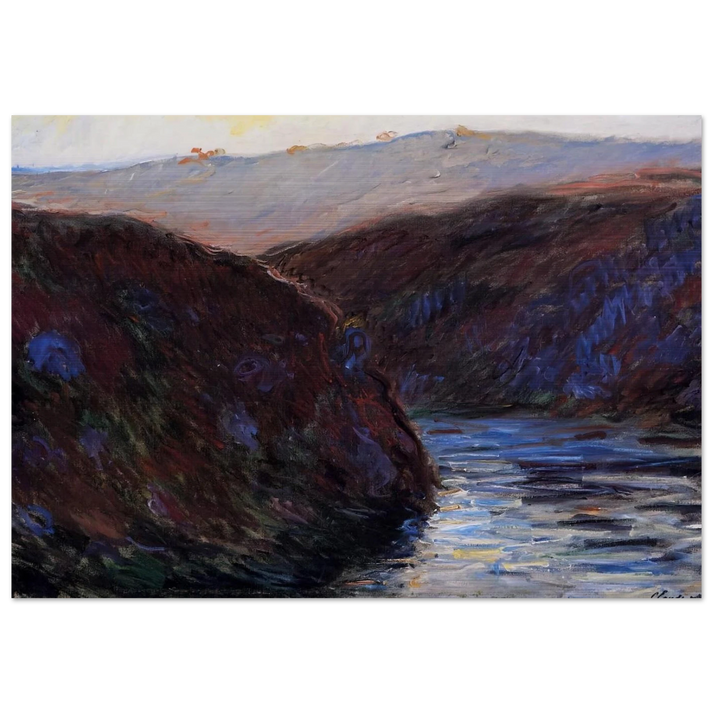The Creuse Valley, Evening Effect - claude monet Brushed Aluminum Print - 70x100 cm / 28x40 inches | claude monet Aluminum Print | claude monet Prints