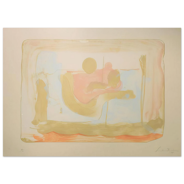 Helen Frankenthaler - Reflections I - 1995 Wall art - 15x20 cm / 6x8 inches - Fine Art Poster-canvas - -