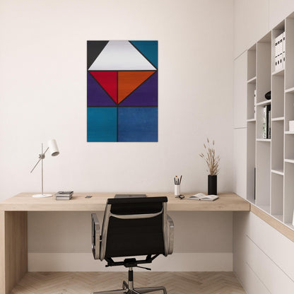 Plakat für Ausstellung Baden-Baden - 1965 - Johannes Itten Brushed Aluminum Print - 70x100 cm / 28x40 inches | Johannes Itten Aluminum Print | Johannes Itten Prints