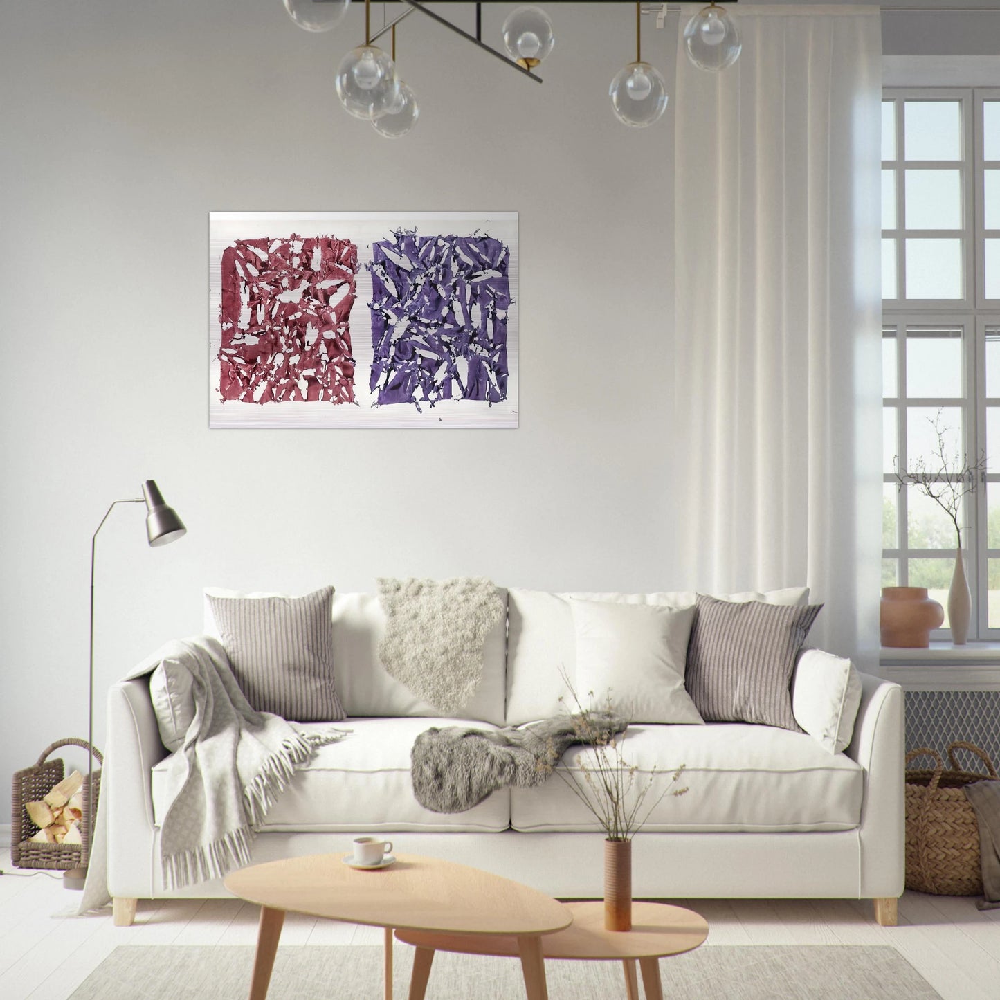 Tabula - 1981 - Simon Hantai Brushed Aluminum Print - 70x100 cm / 28x40 inches | Simon Hantai Aluminum Print | Simon Hantai Prints