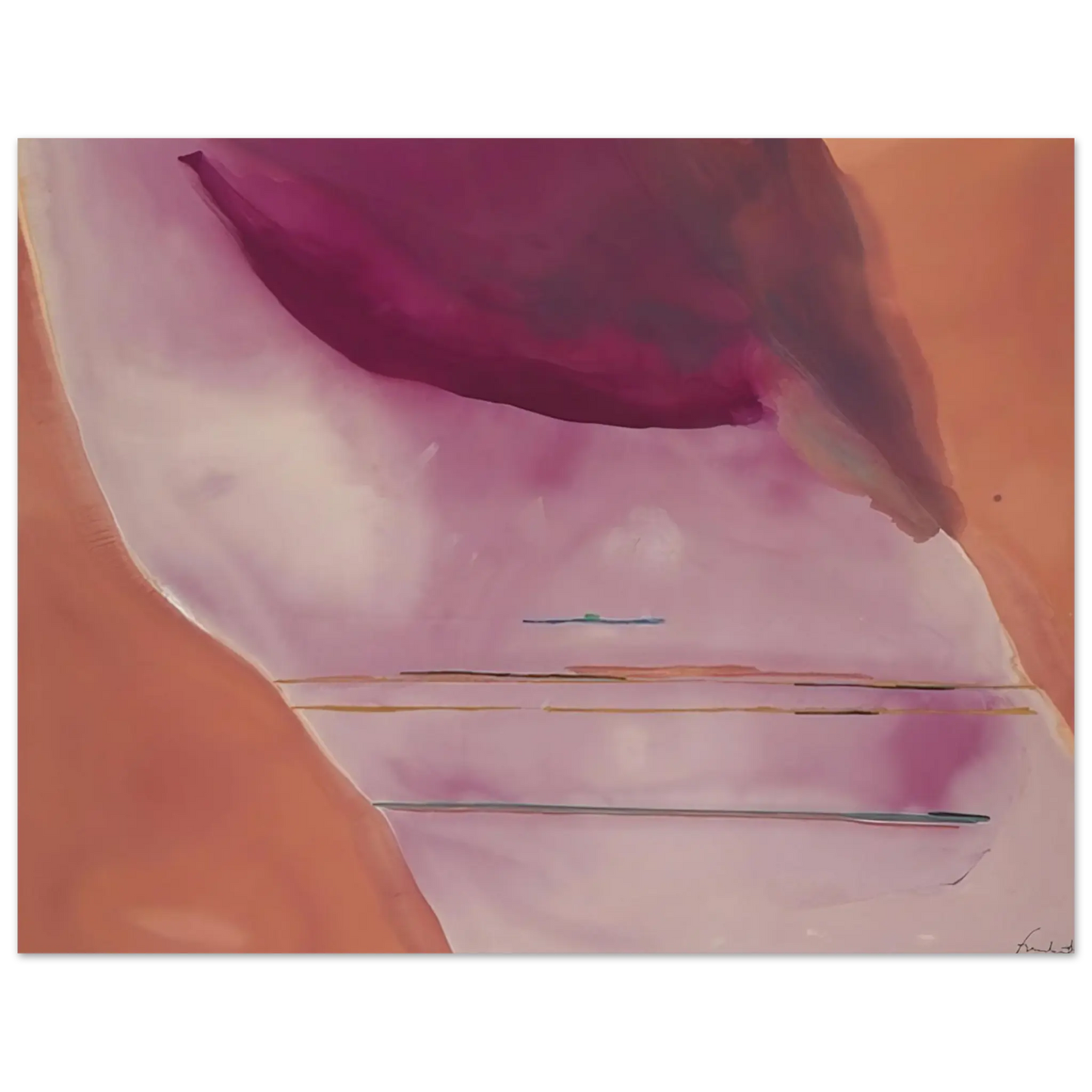 Helen Frankenthaler - Pendulum - 1972 Wall art - 25x25 cm / 10x10 Inches - Fine Art Poster - -