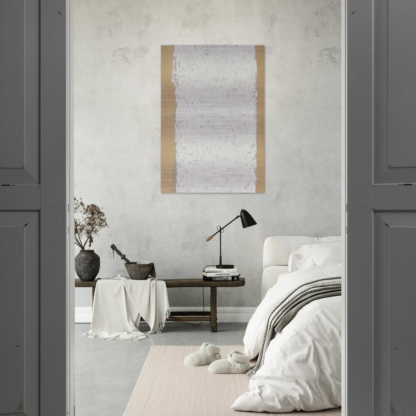 Enter - Minimalism - Robert Ryman Brushed Aluminum Print - 70x100 cm / 28x40 inches | Robert Ryman Aluminum Print | Robert Ryman Prints