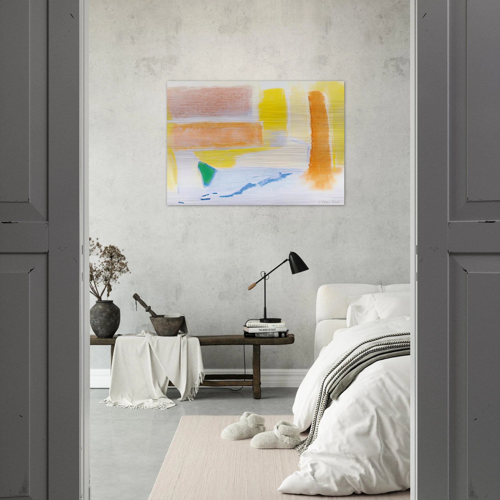 UNTITLED 1996 - Esteban Vicente Brushed Aluminum Print - 70x100 cm / 28x40 inches | Esteban Vicente Aluminum Print | Esteban Vicente Prints
