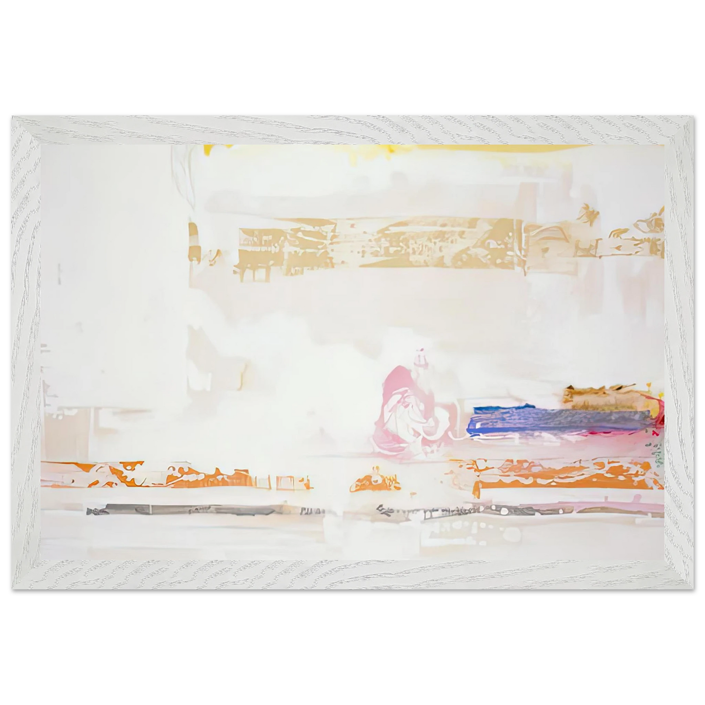 Helen Frankenthaler - Snow Basin, 1990- Wall Art - 60x80 cm / 24x32 inches - Premium Wooden Framed Poster With Fine Art Paper-canvas - Black frame