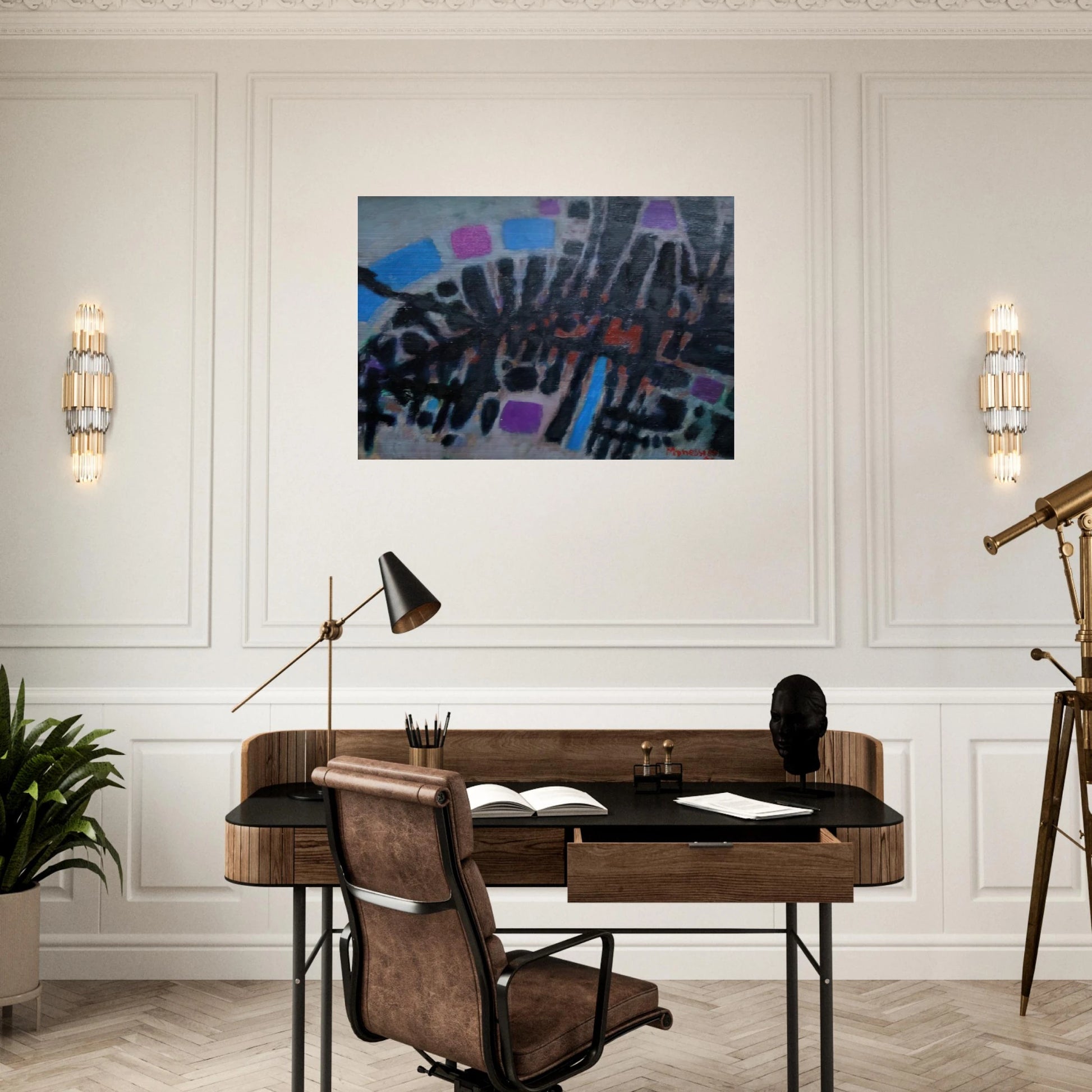 Untitled - 1957 - Alfred Manessier Brushed Aluminum Print - 70x100 cm / 28x40 inches | Alfred Manessier Aluminum Print | Alfred Manessier Prints