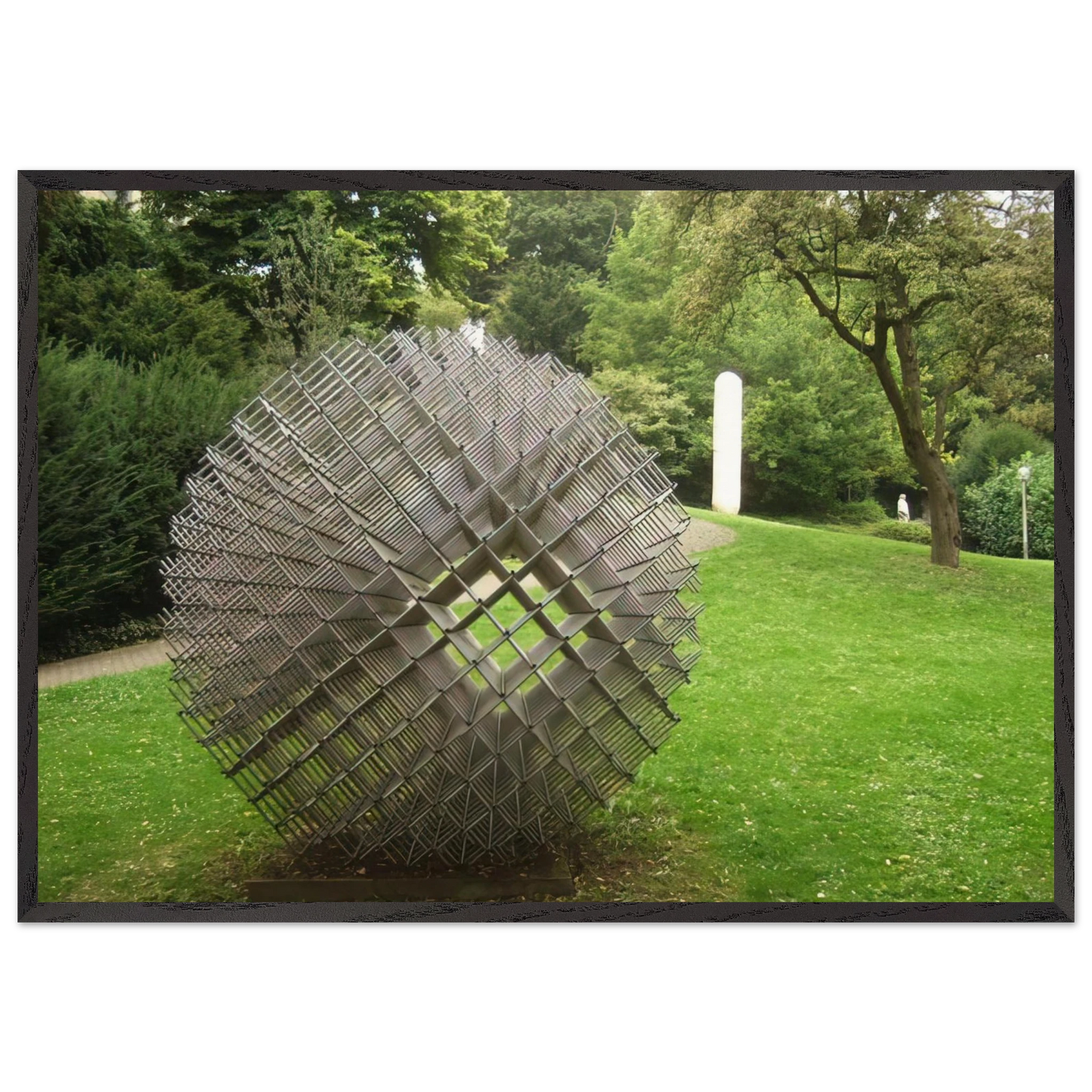 Sphere - Matter - 1962 - Francois Morellet 70x100 cm / 28x40 inches Framed Art Print – Black Wooden Frame