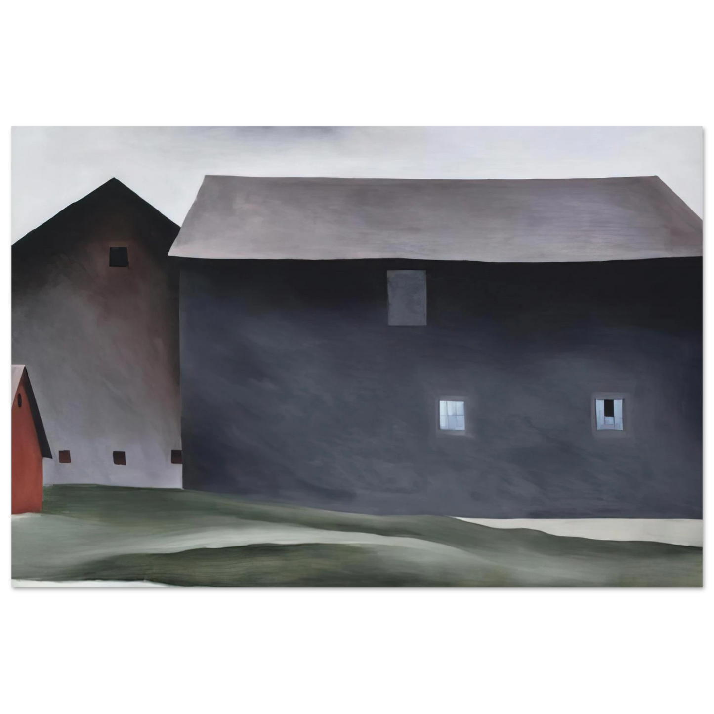 Georgia O'Keeffe - Lake George Barns Fine Art Poster