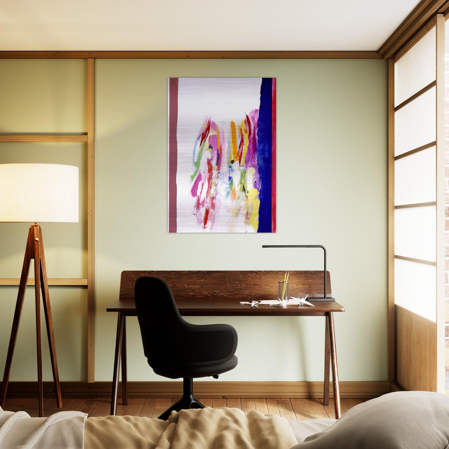 Jubilant Blue - 1972 - Ronnie Landfield Brushed Aluminum Print - 70x100 cm / 28x40 inches | Ronnie Landfield Aluminum Print | Ronnie Landfield Prints