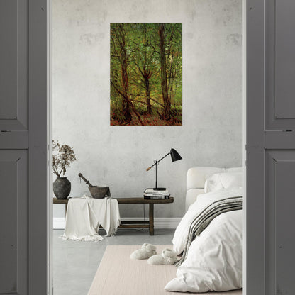 Trees and Undergrowth - Vincent van Gogh Brushed Aluminum Print - 70x100 cm / 28x40 inches | Vincent van Gogh Aluminum Print | Vincent van Gogh Prints