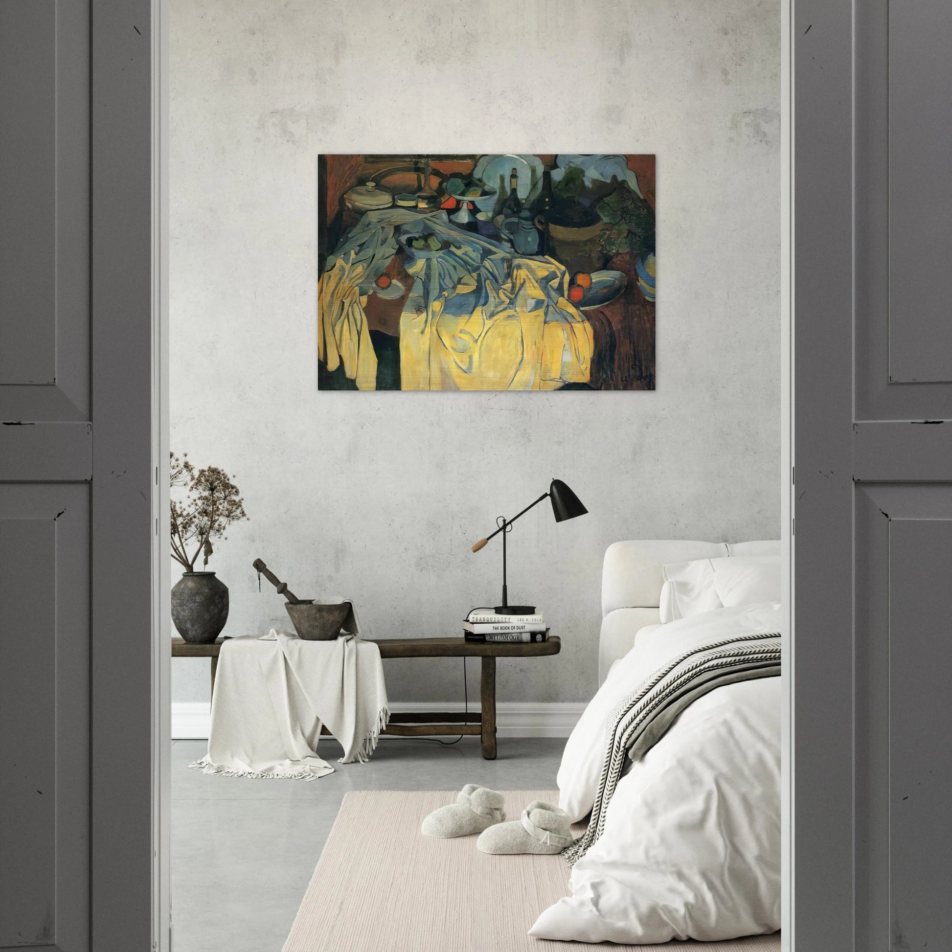 STILL LIFE ON THE TABLE 1904 - Andre Derain Brushed Aluminum Print - 70x100 cm / 28x40 inches | Andre Derain Aluminum Print | Andre Derain Prints