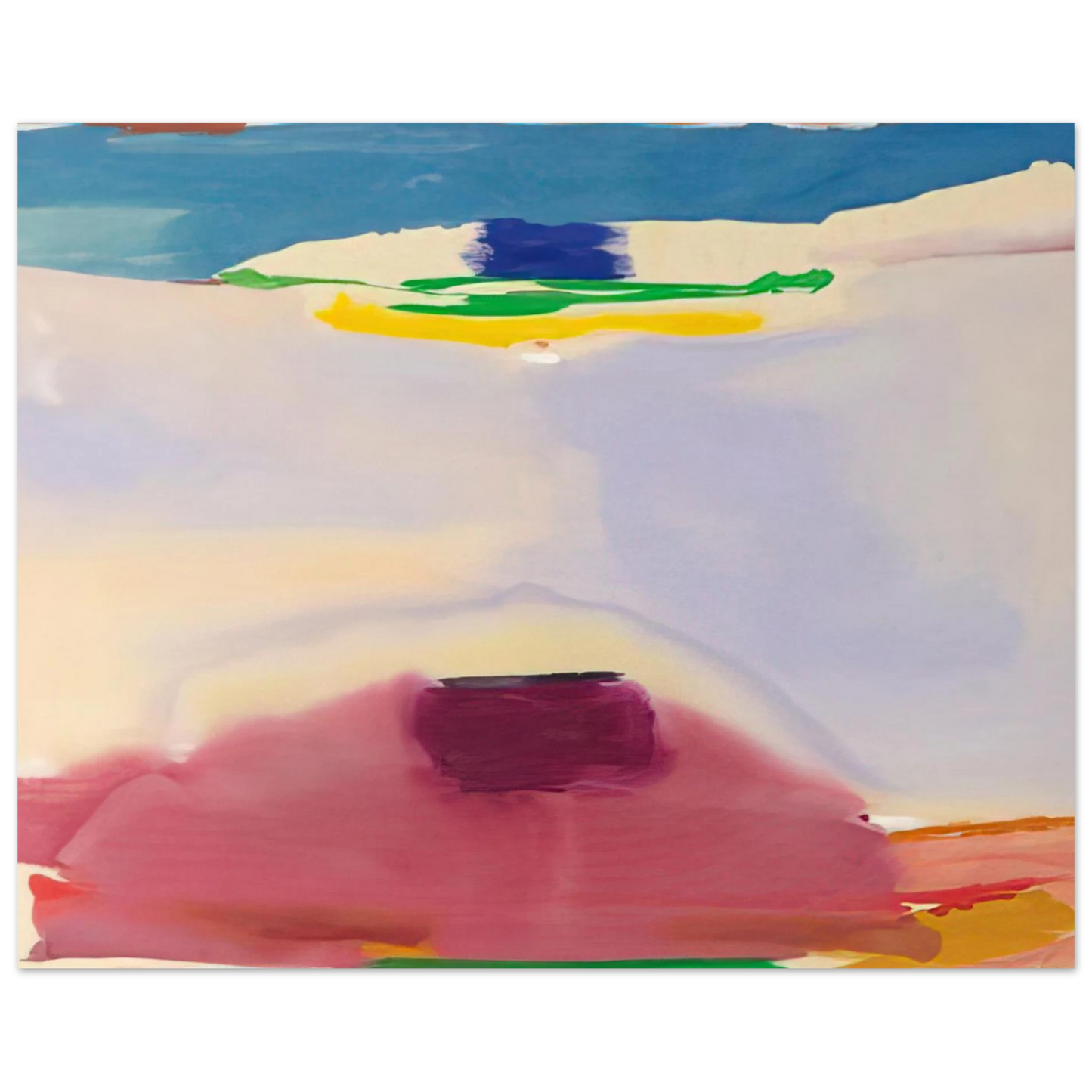Helen Frankenthaler - Leveling - 1973 Wall art - 45x60 cm / 18x24 inches - Premium Wooden Framed Poster With Fine Art Paper-canvas - White frame