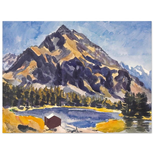 Johannes Itten - Bergsee A Mountain Lake - 1936  75x100 cm / 30x40inches Fine Art Poster