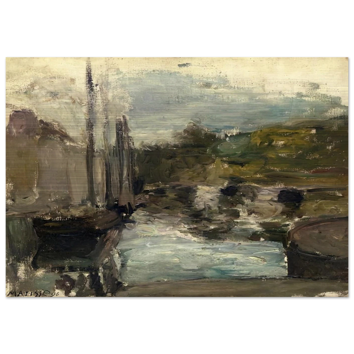 BRITTANY ALSO KNOWN AS BOAT 1896 - Henri Matisse Brushed Aluminum Print - 70x100 cm / 28x40 inches | Henri Matisse Aluminum Print | Henri Matisse Prints
