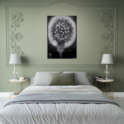 PRICKLY FLOWER - MC Escher Brushed Aluminum Print - 70x100 cm / 28x40 inches | MC Escher Aluminum Print | MC Escher Prints
