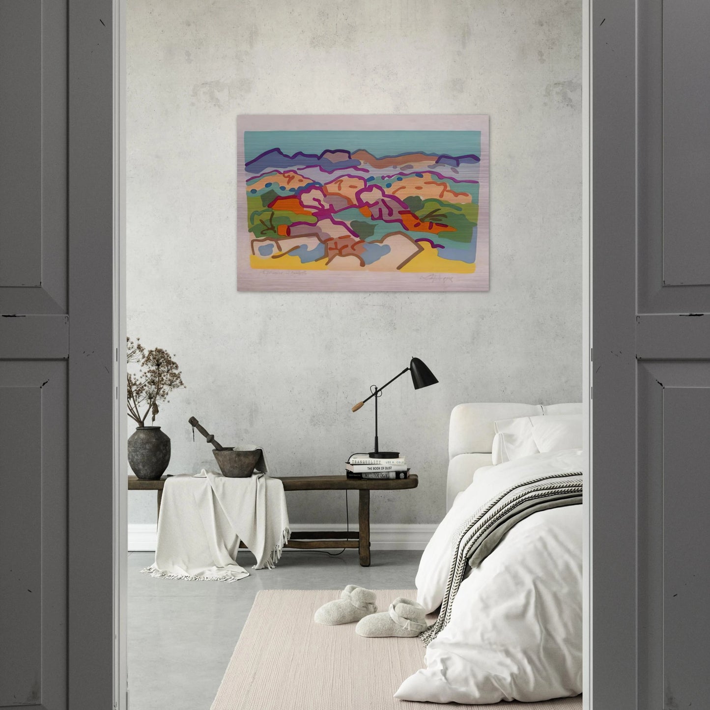 Campagne grecque - 1964 - Charles Lapicque Brushed Aluminum Print - 70x100 cm / 28x40 inches | Charles Lapicque Aluminum Print | Charles Lapicque Prints