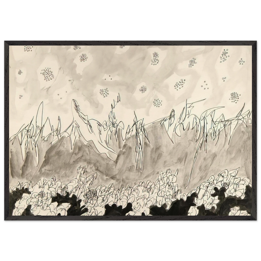 Seascape - 1952 - Gene Davis 70x100 cm / 28x40 inches Framed Art Print – Black Wooden Frame