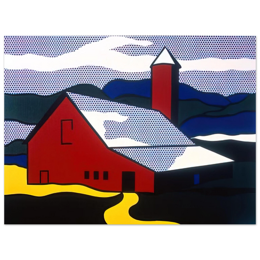 Roy Lichtenstein - RED BARN II 1969  75x100 cm / 30x40inches Fine Art Poster