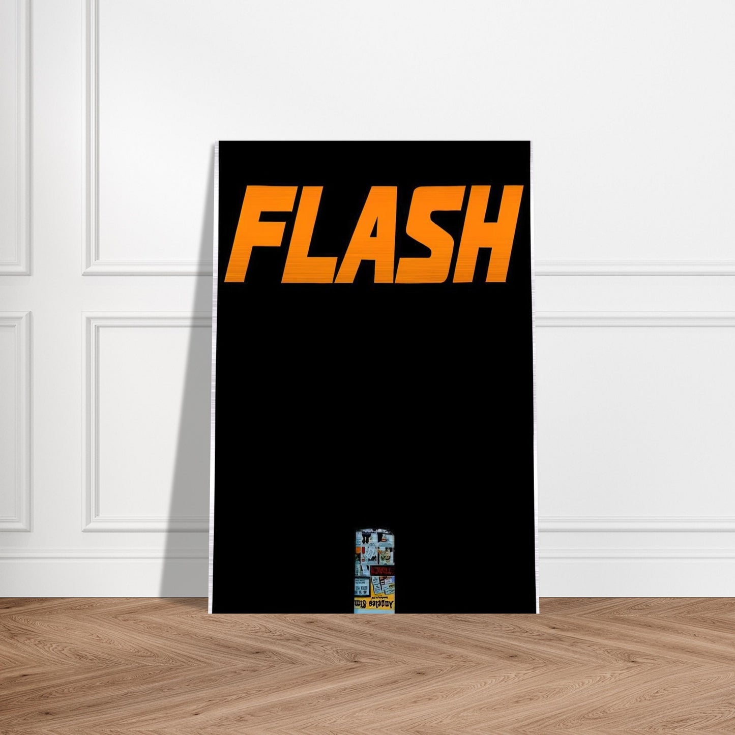 FLASH L A TIMES 1963 - Edward Ruscha Brushed Aluminum Print - 70x100 cm / 28x40 inches | Edward Ruscha Aluminum Print | Edward Ruscha Prints