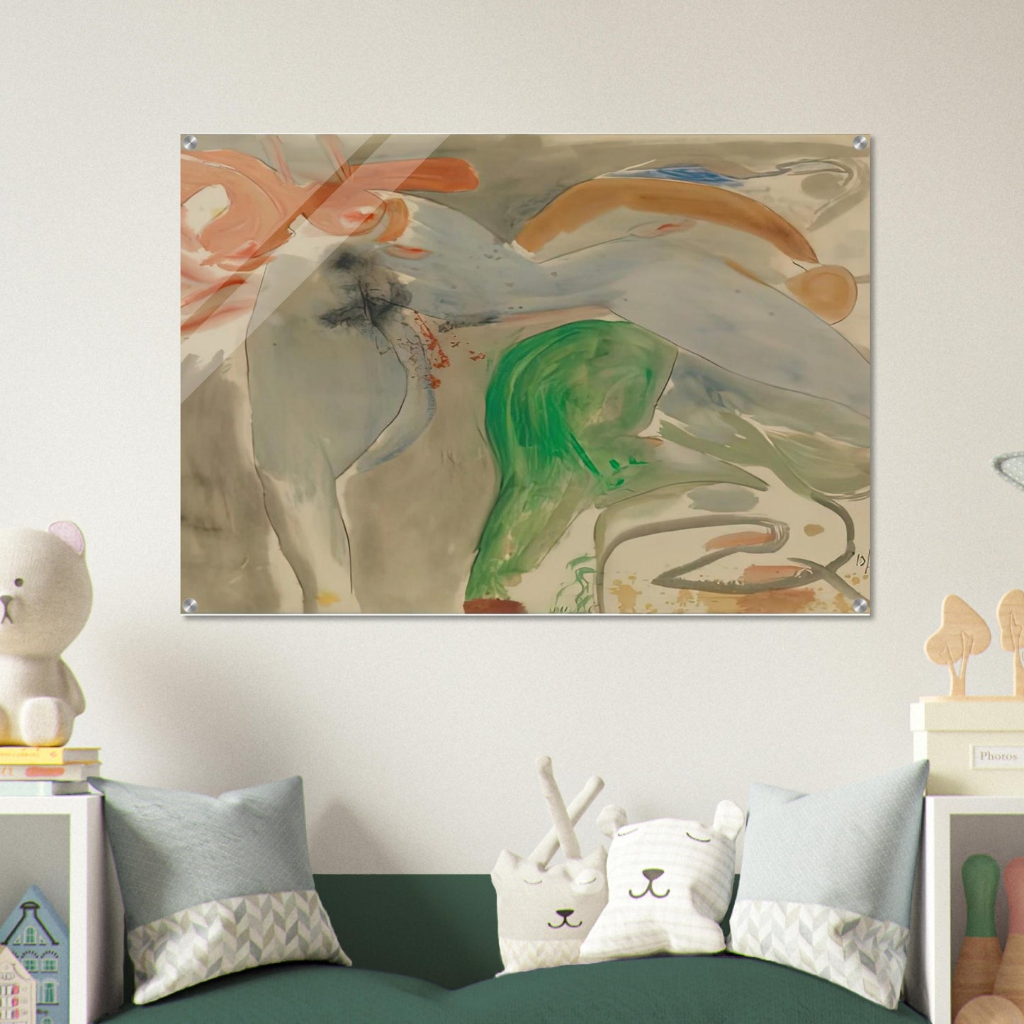 Scene with Nude, 1952- - Helen Frankenthaler Acrylic Print - 70x100 cm / 28x40″ inches