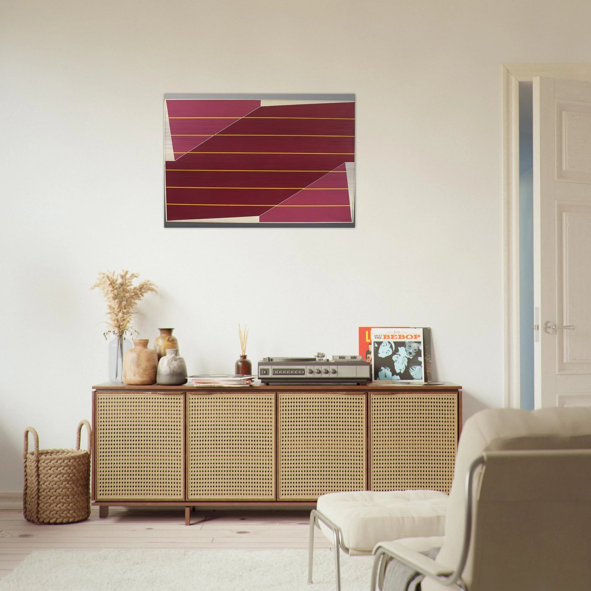 Line Rotation - 1964 - Larry Zox Brushed Aluminum Print - 70x100 cm / 28x40 inches | Larry Zox Aluminum Print | Larry Zox Prints