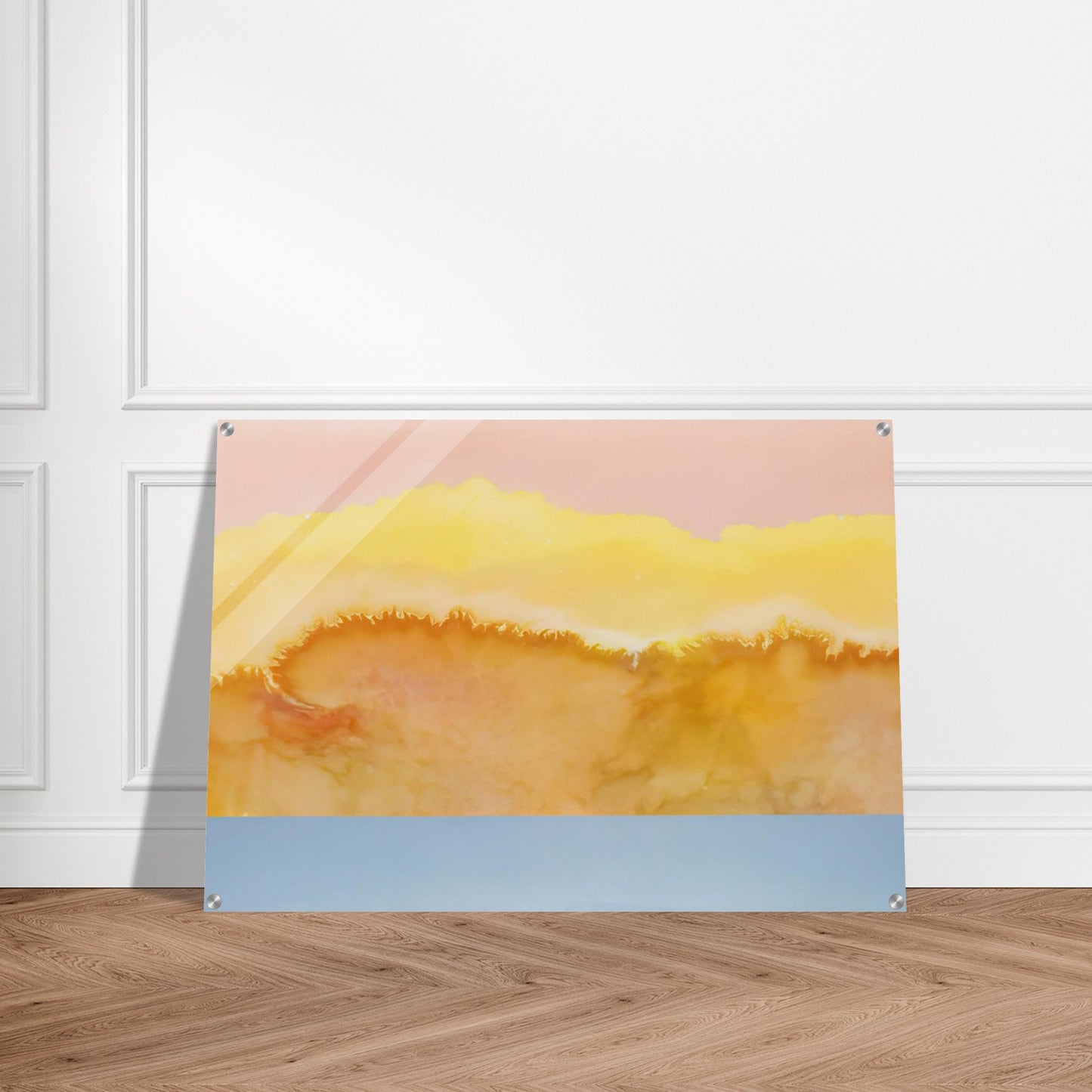 Turquoise Prairie - 1979 - Ronnie Landfield Acrylic Print - 70x100 cm / 28x40″ inches | Ronnie Landfield Wall Art | Ronnie Landfield Prints
