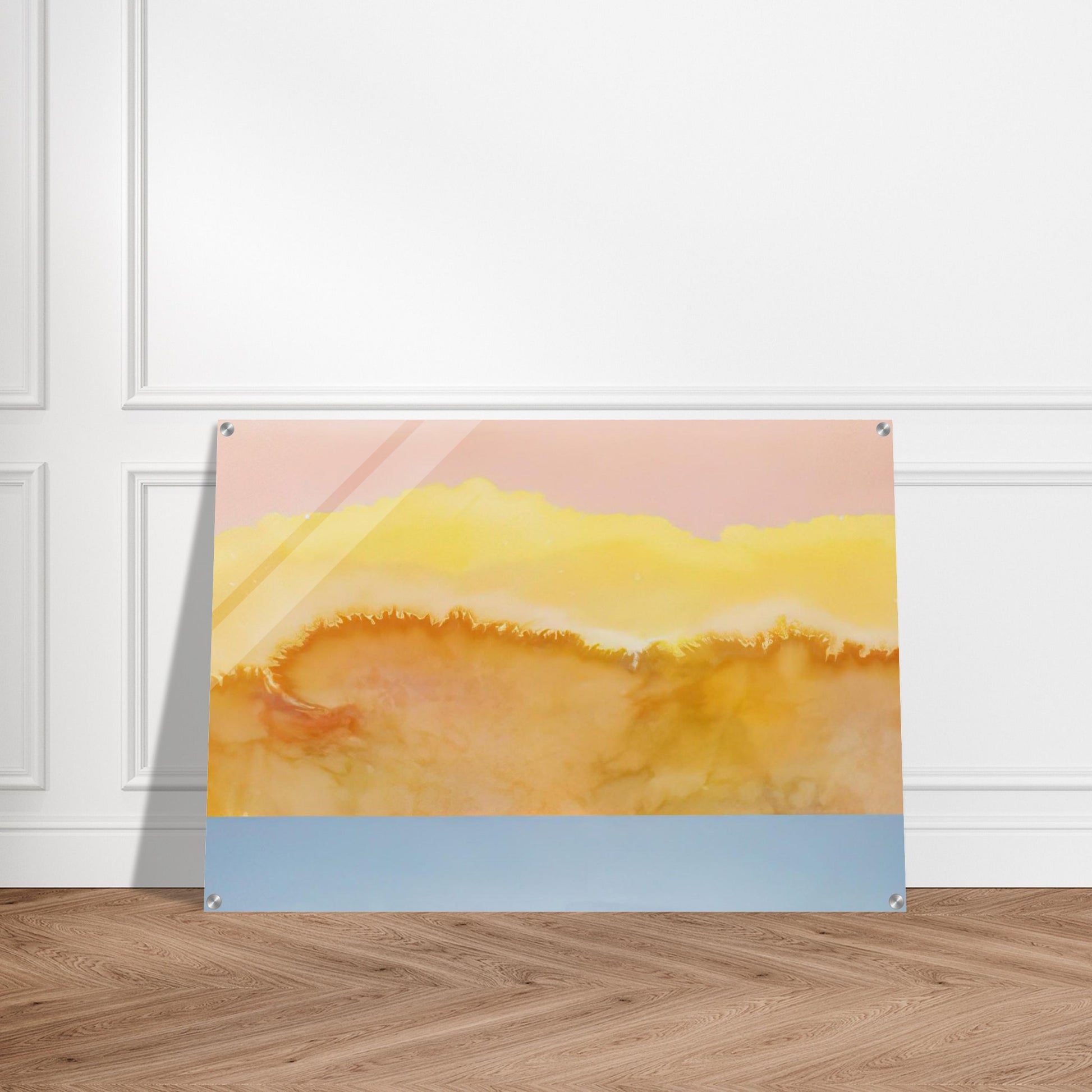 Turquoise Prairie - 1979 - Ronnie Landfield Acrylic Print - 70x100 cm / 28x40″ inches | Ronnie Landfield Wall Art | Ronnie Landfield Prints