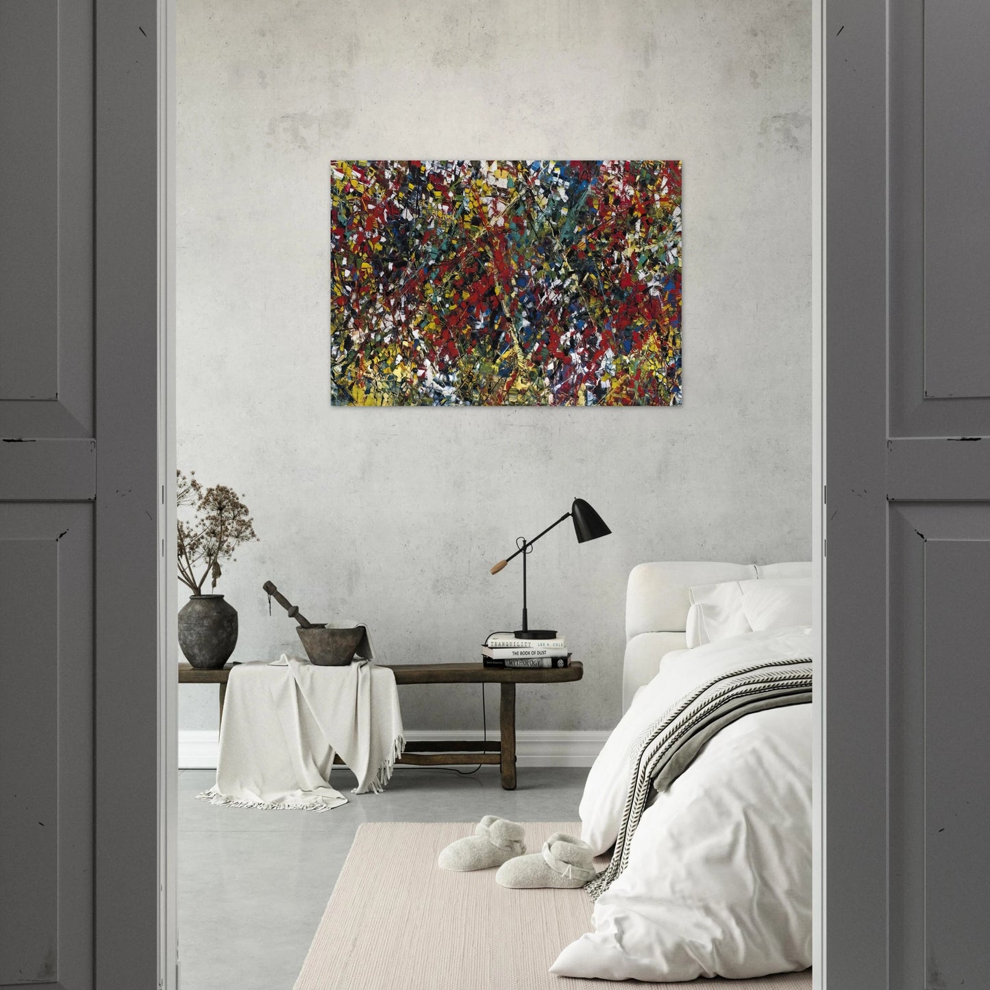 Composition - Jean-Paul Riopelle Brushed Aluminum Print - 70x100 cm / 28x40 inches | Jean-Paul Riopelle Aluminum Print | Jean-Paul Riopelle Prints