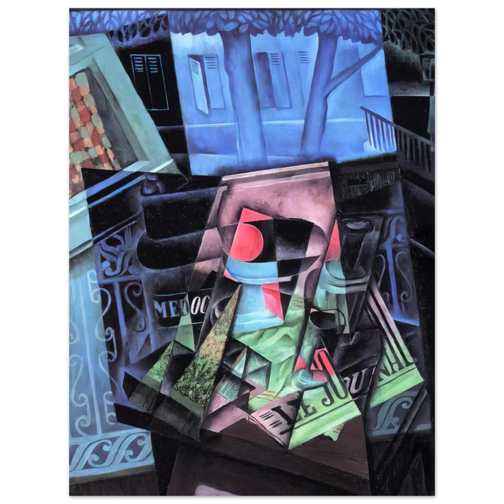 Juan Gris - STILL LIFE BEFORE AN OPEN WINDOW PLACE RAVIGNAN 1915  75x100 cm / 30x40inches Fine Art Poster