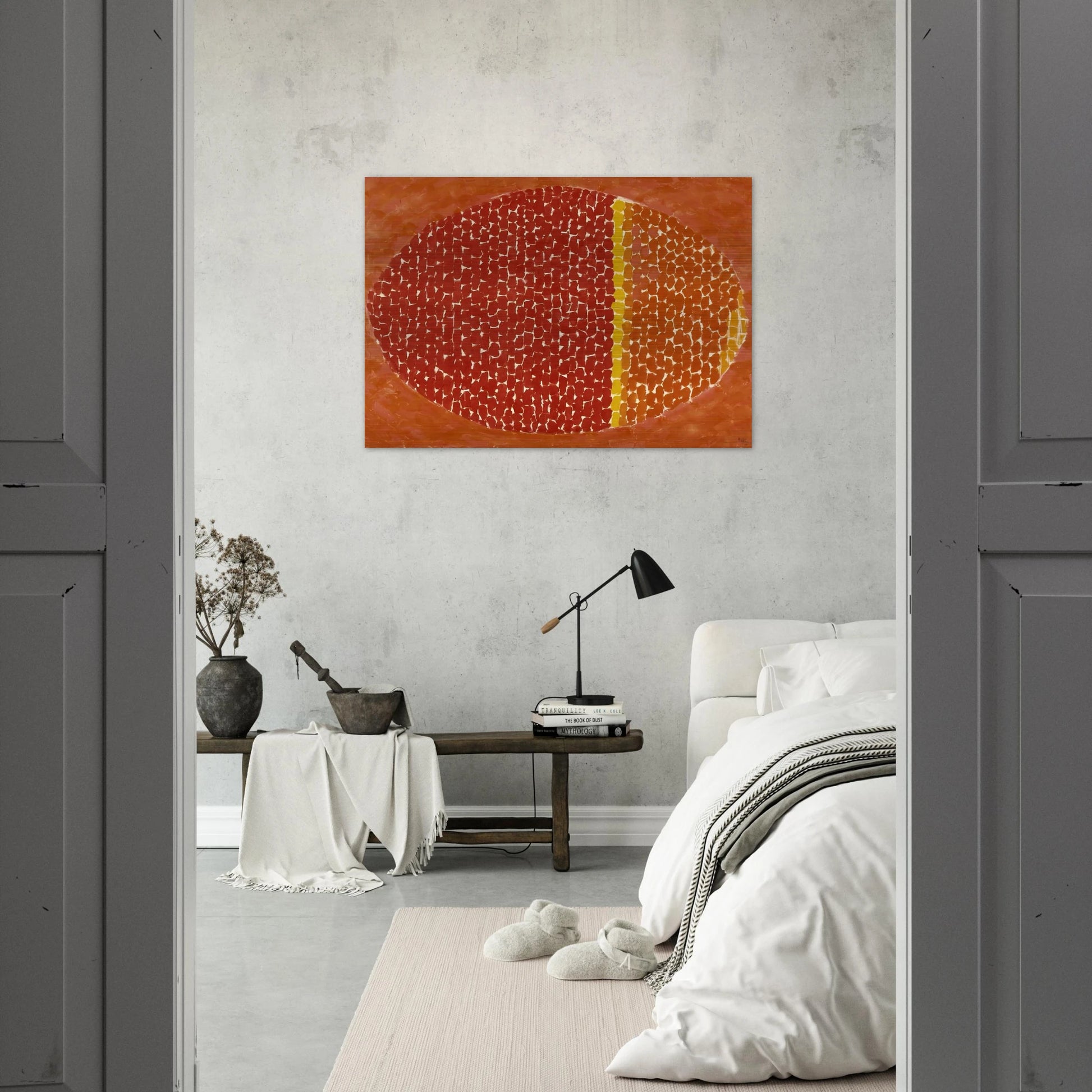 SNOOPY SEES EARTH WRAPPED IN SUNSET 1970 - Alma Woodsey Thomas Brushed Aluminum Print - 70x100 cm / 28x40 inches | Alma Woodsey Thomas Aluminum Print | Alma Woodsey Thomas Prints