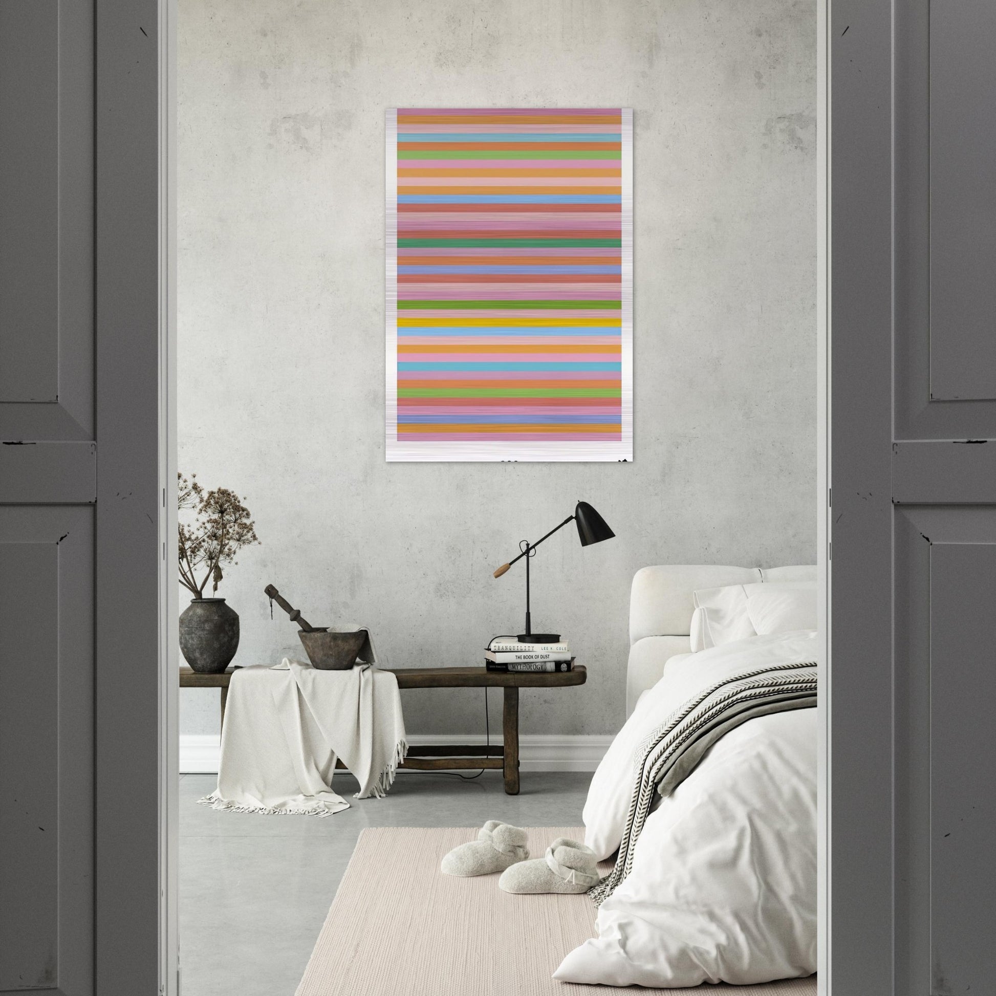 ROSE ROSE LONDON 2012 OLYMPIC GAMES POSTER 2012 - Bridget Riley Brushed Aluminum Print - 70x100 cm / 28x40 inches | Bridget Riley Aluminum Print | Bridget Riley Prints