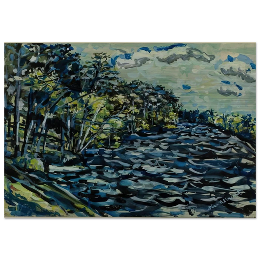 ST MARY S BLACK RIVER IS BLUE GEORGIA 1964 - Ivan Albright Brushed Aluminum Print - 70x100 cm / 28x40 inches | Ivan Albright Aluminum Print | Ivan Albright Prints
