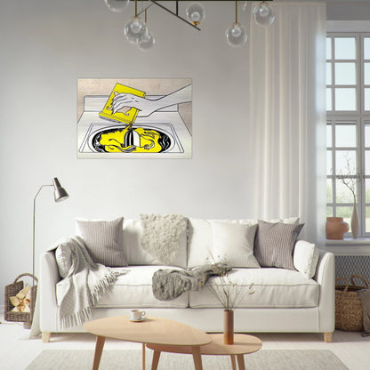 WASHING MACHINE 1961 - Roy Lichtenstein Brushed Aluminum Print - 70x100 cm / 28x40 inches | Roy Lichtenstein Aluminum Print | Roy Lichtenstein Prints